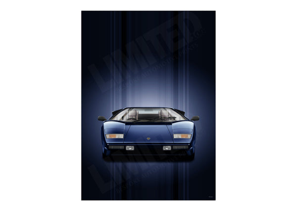 Lamborghini Countach (blue, blue)