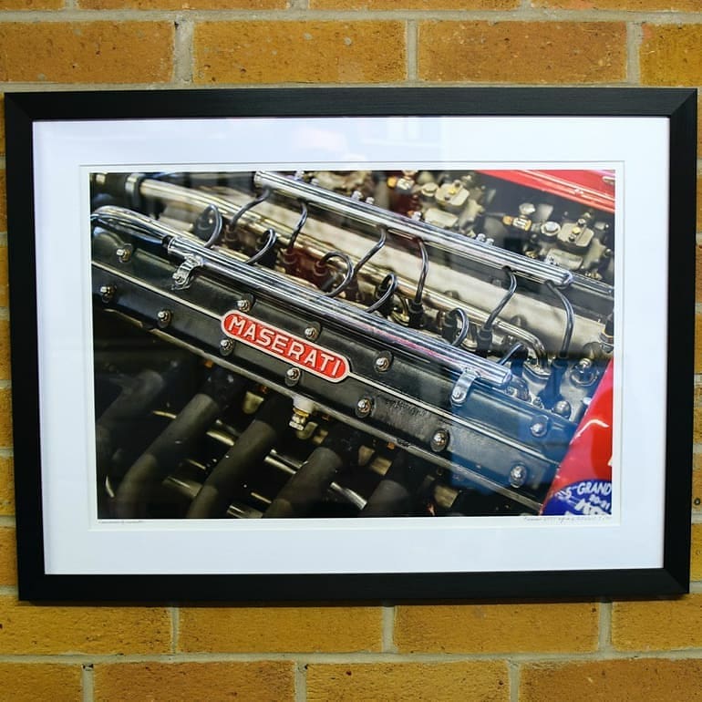 Framed Car Engine Artwork Prints