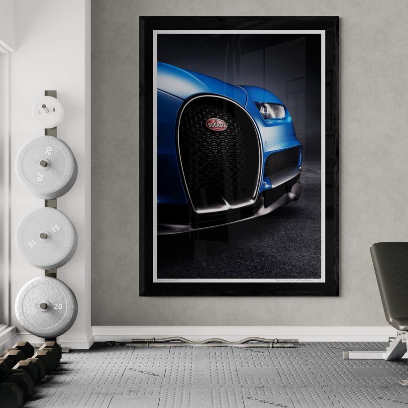 Framed Blue Car Wall Art Prints