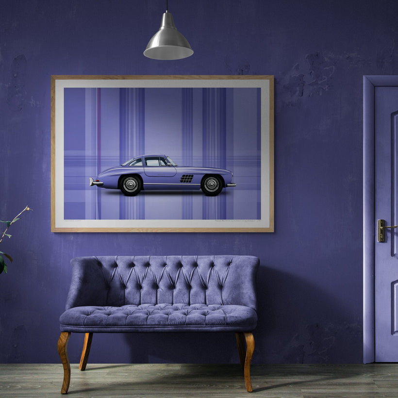 Framed Purple Car Wall Art Prints