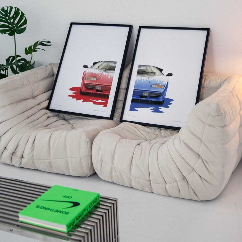 Framed Lamborghini Countach Wall Art Prints