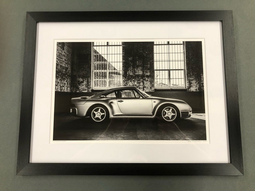 Framed Black and White Car Wall Art Prints