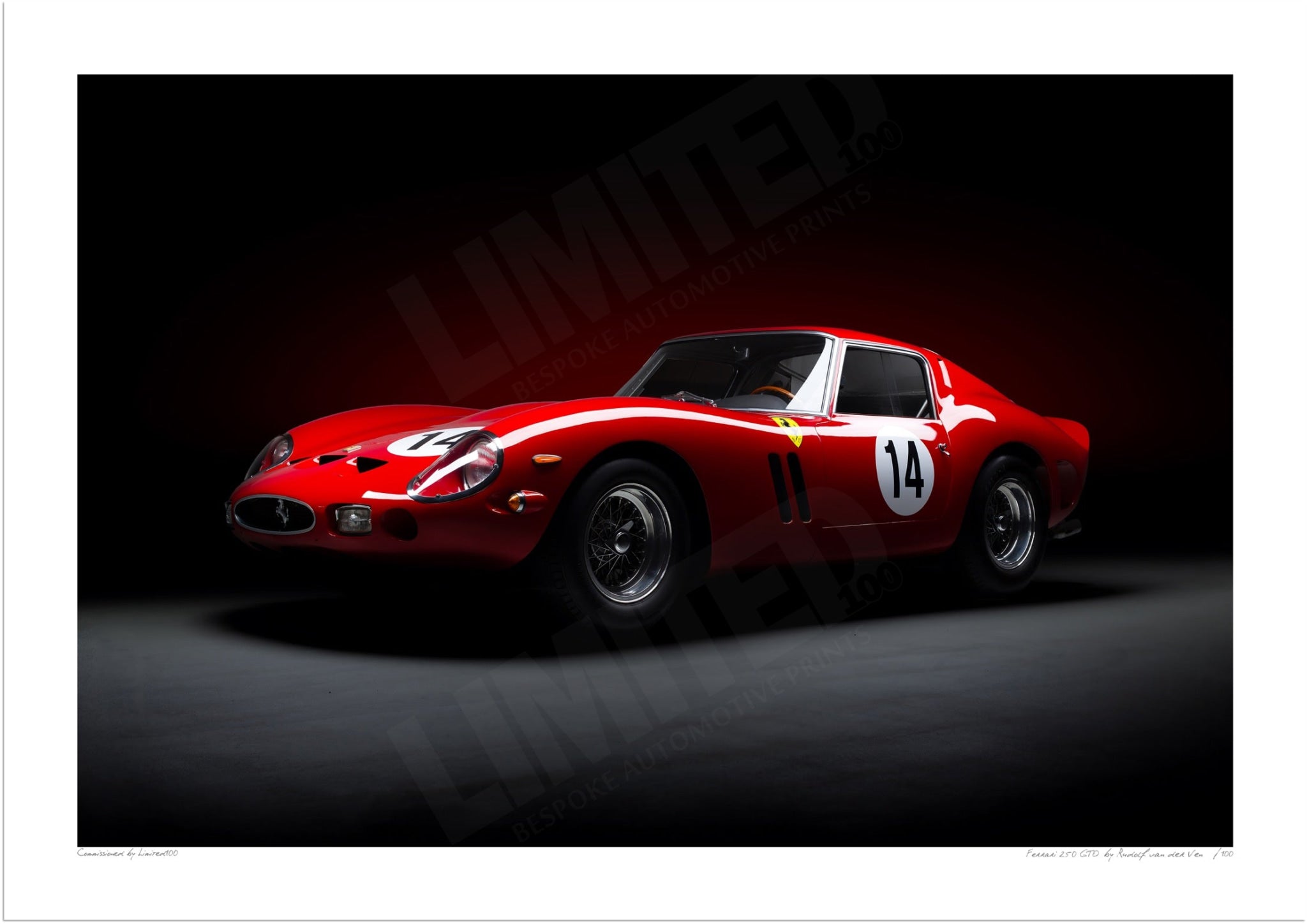 Ferrari 250 GTO (front) A3 (297 x 420 mm / 11.7 x 16.5 in) / Print-Only (Fine Art Paper) / No Mount