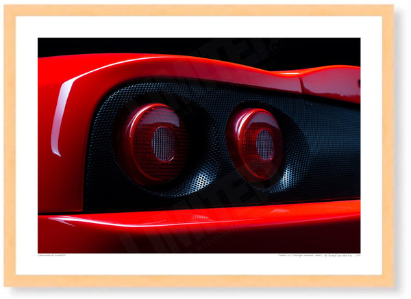 Ferrari 360 Challenge (detail) A3 (297 x 420 mm / 11.7 x 16.5 in) / Wood Frame (Printed on Fine Art Paper) / No Mount