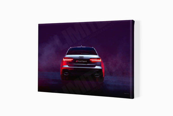 Audi RS6 C8 A3 (297 x 420 mm / 11.7 x 16.5 in) / Canvas Print (Mounted on Wood Internal Frame) / No Mount