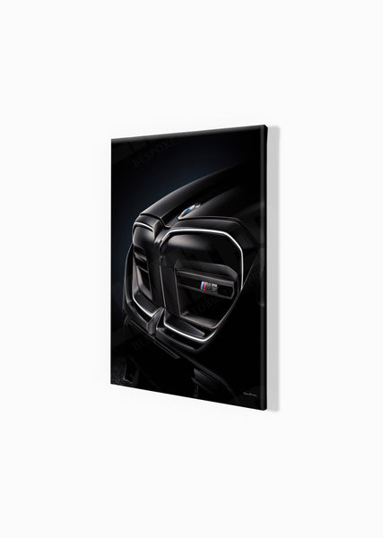 BMW M5 (G90) A3 (297 x 420 mm / 11.7 x 16.5 in) / Canvas Print (Mounted on Wood Internal Frame) / No Mount