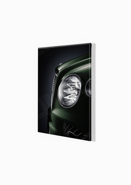 Bentley Bentayga (detail) - A3 (297 x 420 mm / 11.7 x 16.5 in) / Canvas Print (Mounted on Wood Internal Frame) / No