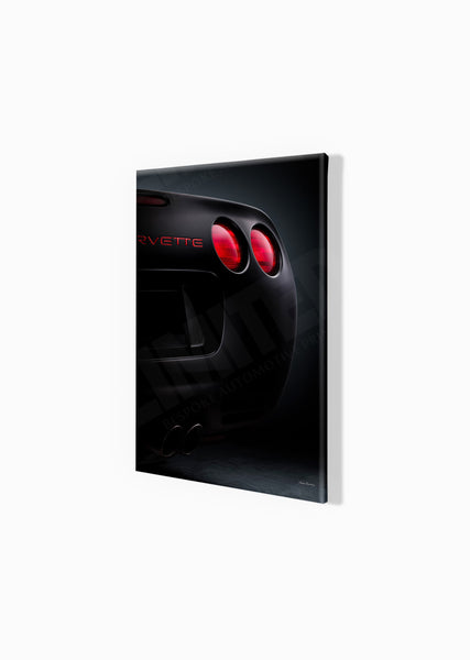 Chevrolet Corvette C5 - A3 (297 x 420 mm / 11.7 x 16.5 in) / Canvas Print (Mounted on Wood Internal Frame) / No Mount