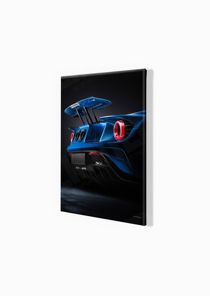 Ford GT second generation (detail) A3 (297 x 420 mm / 11.7 x 16.5 in) / Canvas Print (Mounted on Wood Internal Frame)