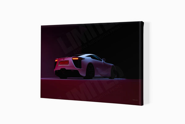 Lexus LFA A3 (297 x 420 mm / 11.7 x 16.5 in) / Canvas Print (Mounted on Wood Internal Frame) / No Mount