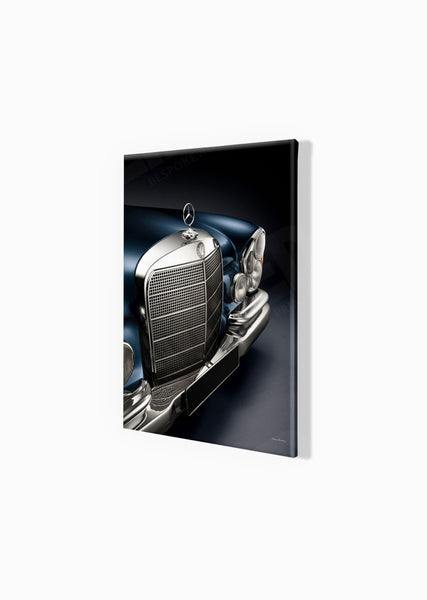 Mercedes Benz 250 SE (W108) A3 (297 x 420 mm / 11.7 x 16.5 in) / Canvas Print (Mounted on Wood Internal Frame) / No