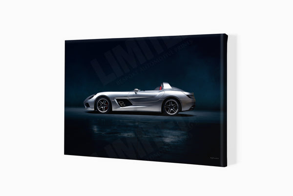 Mercedes-Benz SLR McLaren Stirling Moss A3 (297 x 420 mm / 11.7 x 16.5 in) / Canvas Print (Mounted on Wood Internal