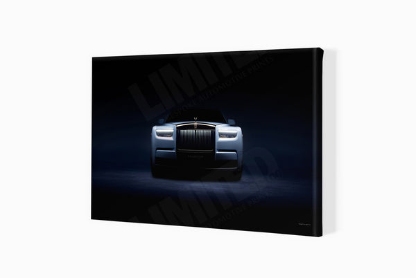 Rolls-Royce Phantom A3 (297 x 420 mm / 11.7 x 16.5 in) / Canvas Print (Mounted on Wood Internal Frame) / No Mount