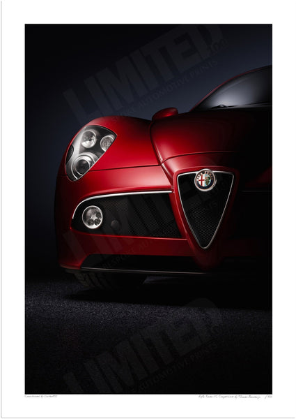Alfa Romeo 8C Competizione A3 (297 x 420 mm / 11.7 x 16.5 in) / Print-Only (Fine Art Paper) / No Mount