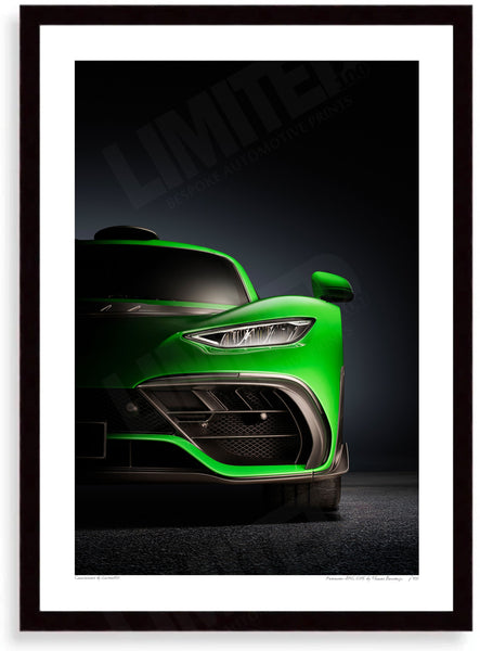 Mercedes-AMG ONE - A3 (297 x 420 mm / 11.7 x 16.5 in) / Black Wood Frame (Printed on Fine Art Paper) / No Mount