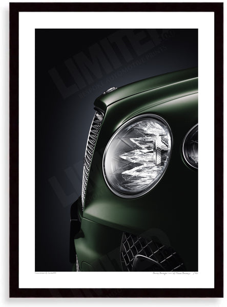 Bentley Bentayga (detail) - A3 (297 x 420 mm / 11.7 x 16.5 in) / Black Wood Frame (Printed on Fine Art Paper) / No Mount