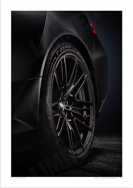 BMW M5 (G90) wheel A3 (297 x 420 mm / 11.7 x 16.5 in) / Print-Only (Fine Art Paper) / No Mount