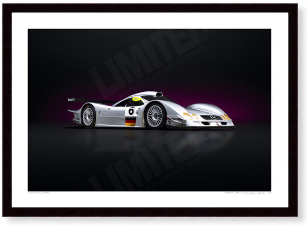 Mercedes-Benz CLR A3 (297 x 420 mm / 11.7 x 16.5 in) / Black Wood Frame (Printed on Fine Art Paper) / No Mount