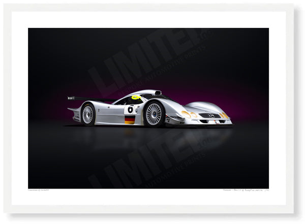 Mercedes-Benz CLR A3 (297 x 420 mm / 11.7 x 16.5 in) / White Wood Frame (Printed on Fine Art Paper) / No Mount