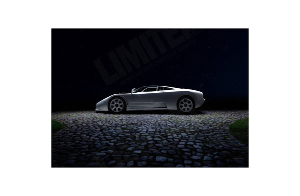 Bugatti EB 110 (side profile) A3 (297 x 420 mm / 11.7 x 16.5 in) / Aluminium Composite / No Mount