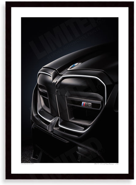 BMW M5 (G90) A3 (297 x 420 mm / 11.7 x 16.5 in) / Black Wood Frame (Printed on Fine Art Paper) / No Mount