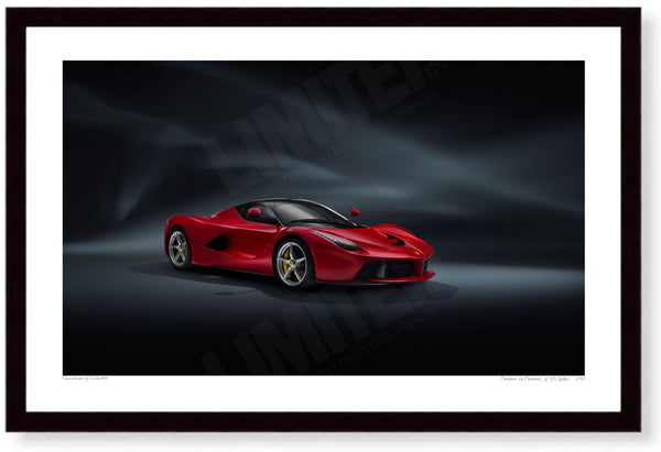 Ferrari LaFerrari S (420 x 273 mm) / Black Wood Frame (Printed on Fine Art Paper) / No Mount