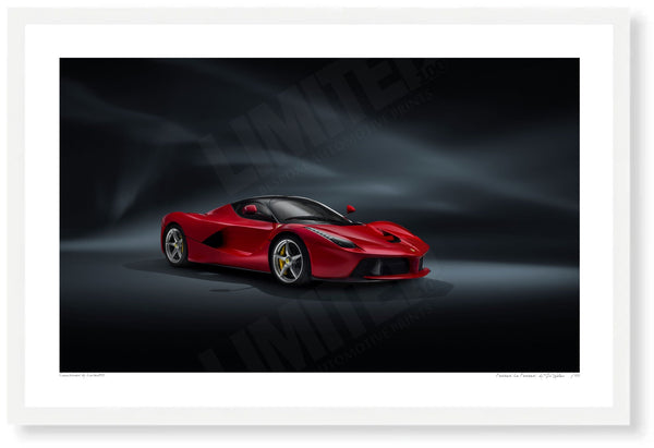 Ferrari LaFerrari S (420 x 273 mm) / White Wood Frame (Printed on Fine Art Paper) / No Mount