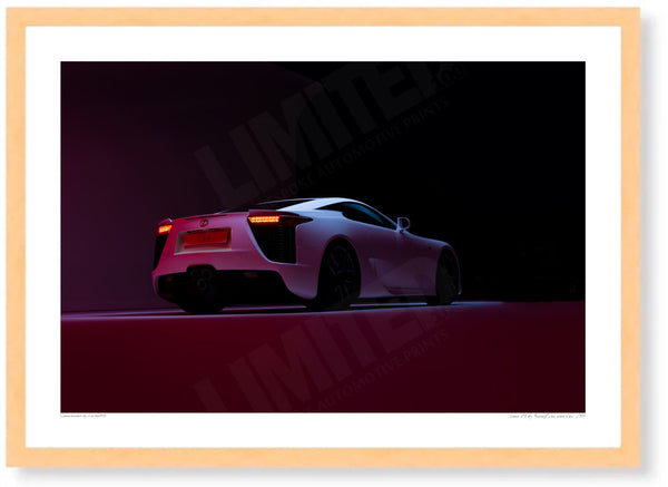 Lexus LFA A3 (297 x 420 mm / 11.7 x 16.5 in) / Wood Frame (Printed on Fine Art Paper) / No Mount