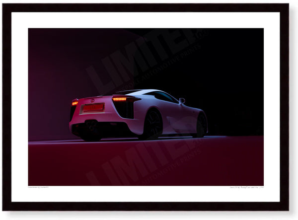 Lexus LFA A3 (297 x 420 mm / 11.7 x 16.5 in) / Black Wood Frame (Printed on Fine Art Paper) / No Mount