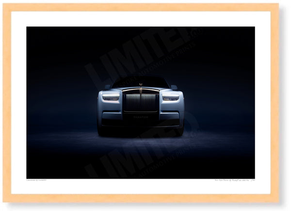 Rolls-Royce Phantom A3 (297 x 420 mm / 11.7 x 16.5 in) / Wood Frame (Printed on Fine Art Paper) / No Mount