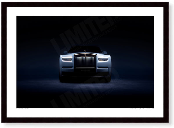 Rolls-Royce Phantom A3 (297 x 420 mm / 11.7 x 16.5 in) / Black Wood Frame (Printed on Fine Art Paper) / No Mount