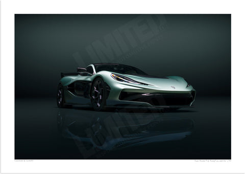 Rimac Nevera R A3 (297 x 420 mm / 11.7 x 16.5 in) / Print-Only (Fine Art Paper) / No Mount