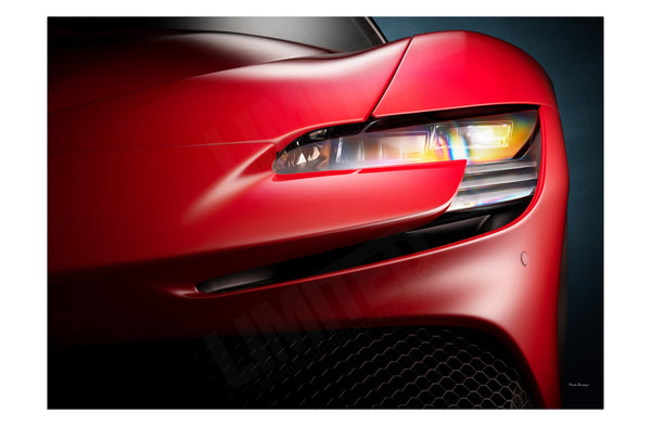 Ferrari SF90 Stradale (detail) - A3 (297 x 420 mm / 11.7 x 16.5 in) / Aluminium Composite / No Mount