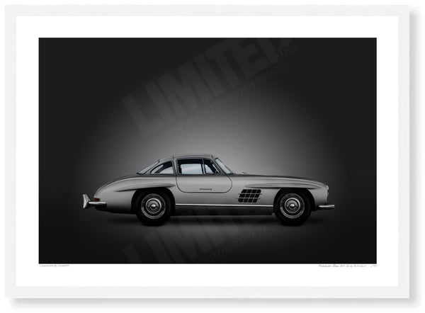 Mercedes-Benz 300 SL (silver on black)