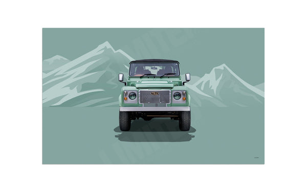 Land Rover Defender Legacy 90 Heritage (green mountains)