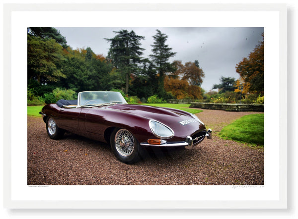 Jaguar E-Type in the Cotswolds