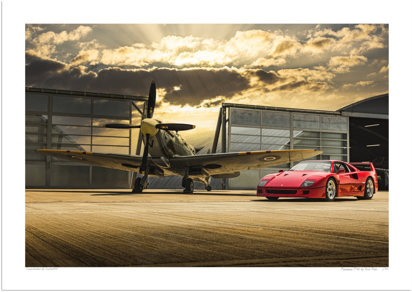 Ferrari F40 at Sywell Aerodrome