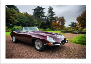 Jaguar E-Type in the Cotswolds