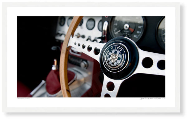 Jaguar E-Type detail (steering wheel)
