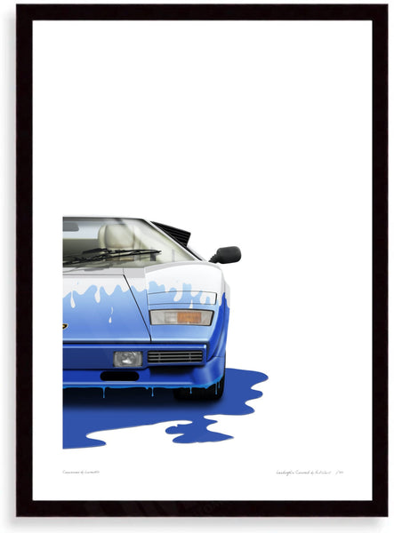 Lamborghini Countach (white, blue)