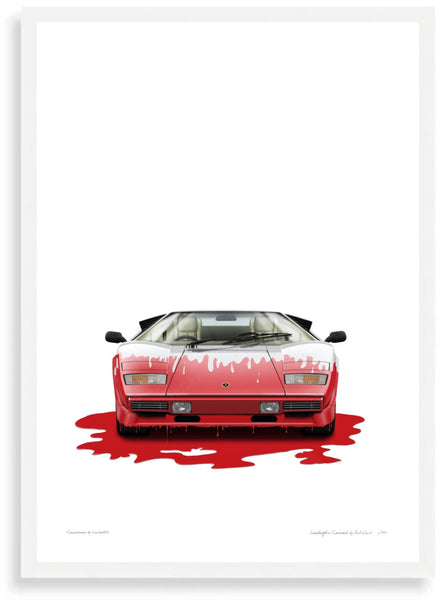 Lamborghini Countach (white, red)